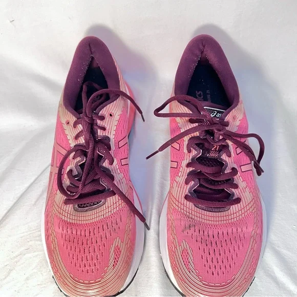 Asics Gel Nimbus 21 Nimbus Womens Size 11 Pink Flyte Foam Sneakers Running Shoes - Picture 3 of 6